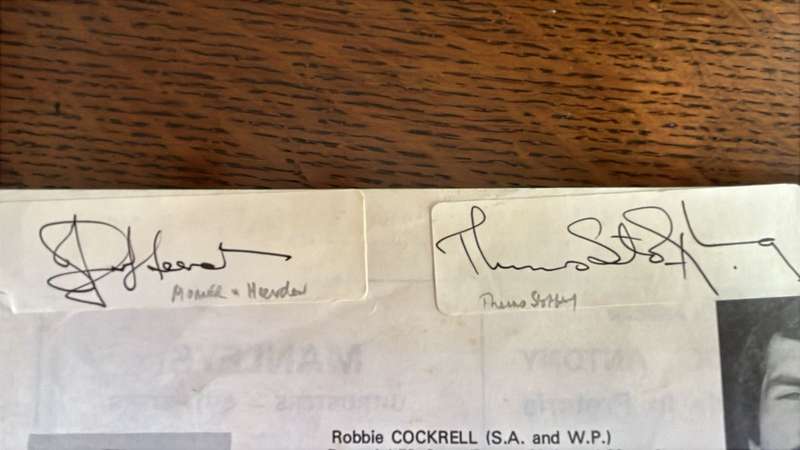 1977 South Africa vs World XV At Loftus Versveld Signed Programme, details below