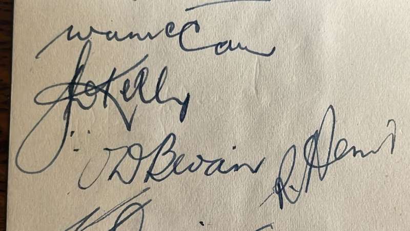 All Blacks 1940/50's Original Signatures, details below
