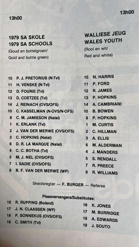 1980 Springboks vs British Lions, 1st test at Newlands Signed Programme, details below