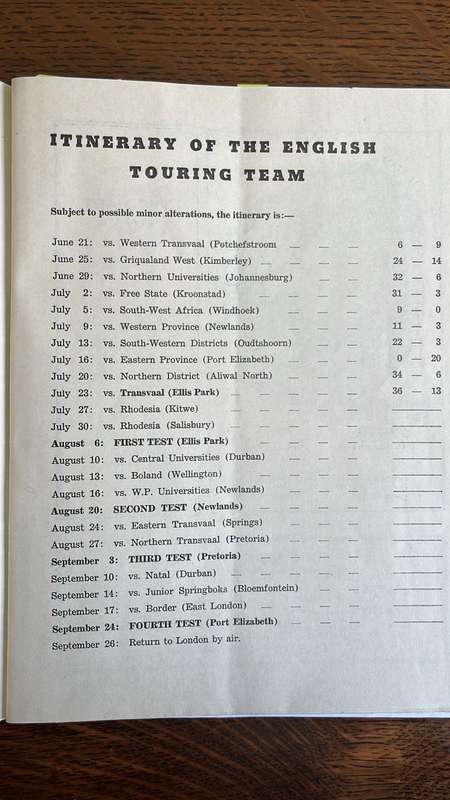 1955 British Lions vs South Africa 1st Test Programme & Signatures, details below