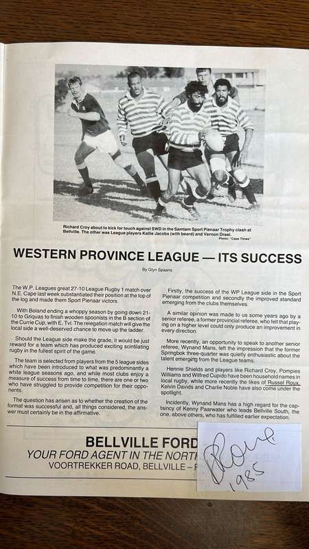 Baumgarten Signed Programmes x2 1985 & 1986, details below