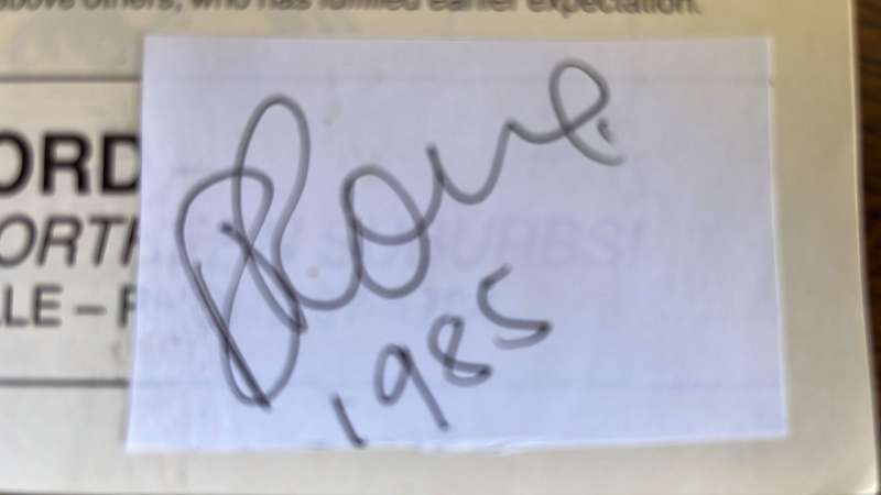 Baumgarten Signed Programmes x2 1985 & 1986, details below