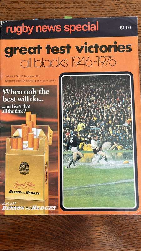 1946 - 1975 All Blacks - Great Test Victories Magazine, details below