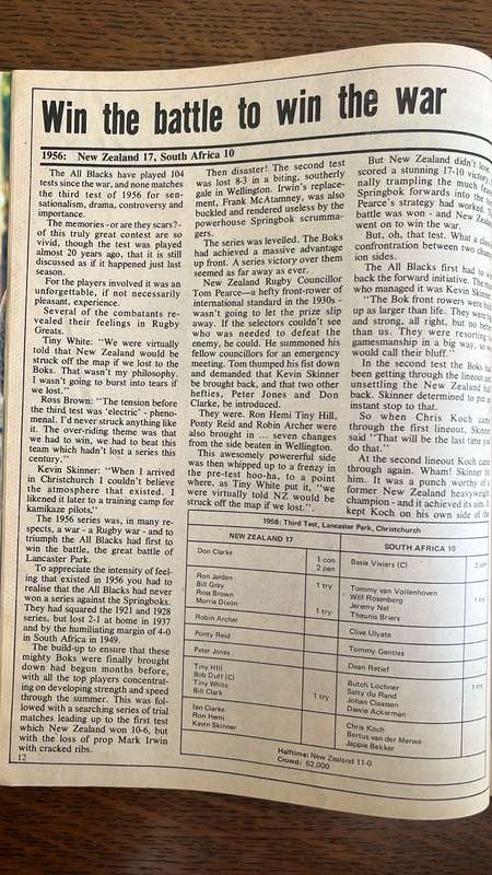 1946 - 1975 All Blacks - Great Test Victories Magazine, details below