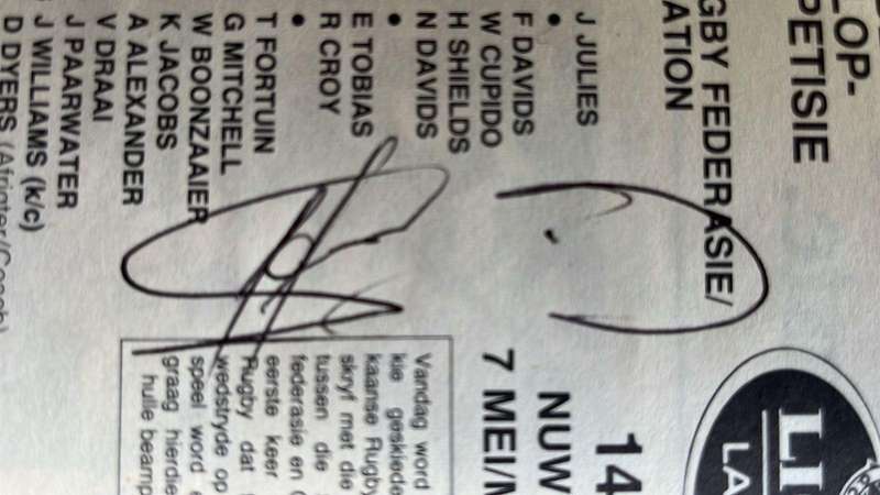 1983 Currie Cup & Lion Cup Competition Games at Newlands, Signed Programme, details below