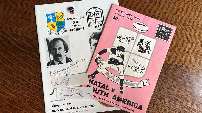 1982 Jaguars Tour to South Africa "Pack" - Programmes, Signatures, Pin, details below