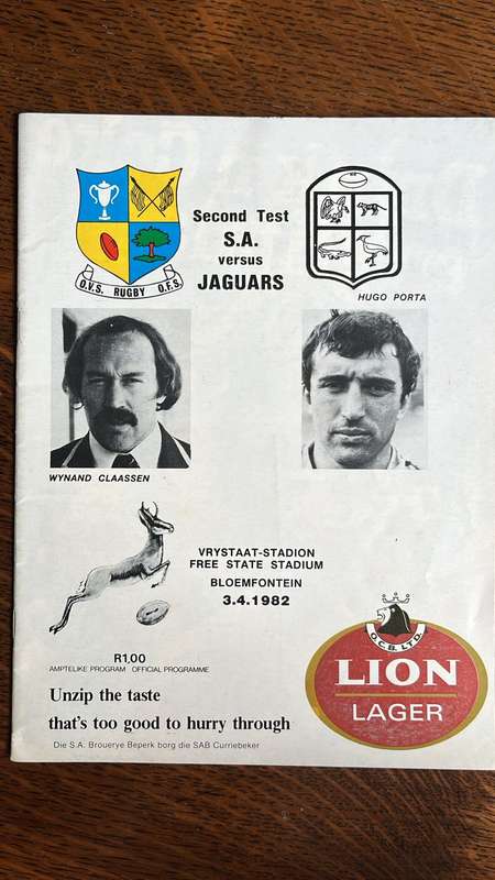 1982 Jaguars Tour to South Africa "Pack" - Programmes, Signatures, Pin, details below
