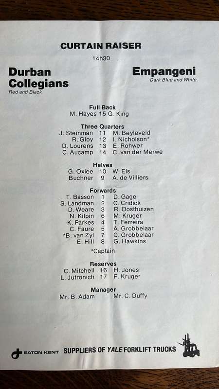 1982 Jaguars Tour to South Africa "Pack" - Programmes, Signatures, Pin, details below