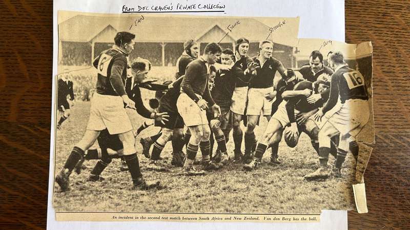 From Doc Craven's Collection - Newspaper Cuttings of the 1937/38 Springbok Tours, details below