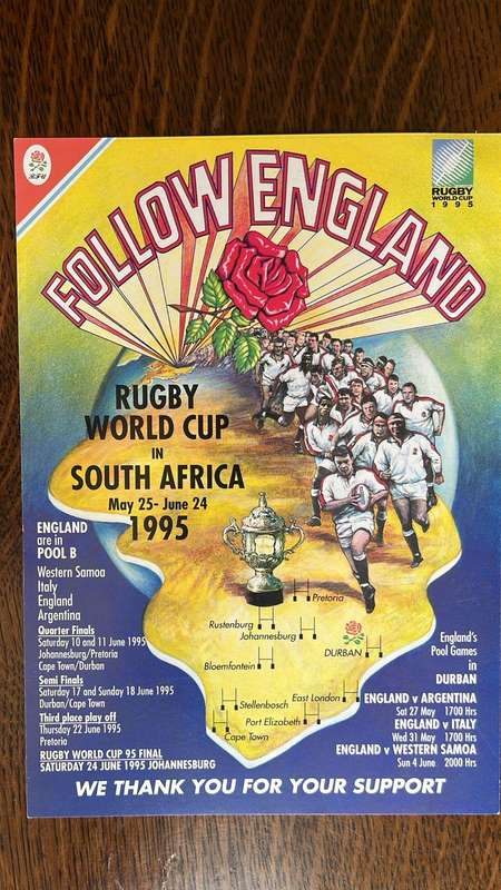 1995 French and English Rugby Squad Photos, details below
