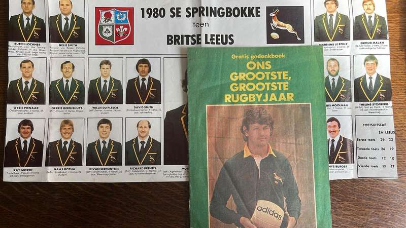 1980 Springboks Pen Picture Poster & Commemorative Magazine, details below