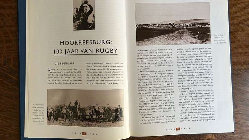 100 Jaar van Rugby - Die Verhaal van Moorreesburg Rugbyklub 1898-1998, details below