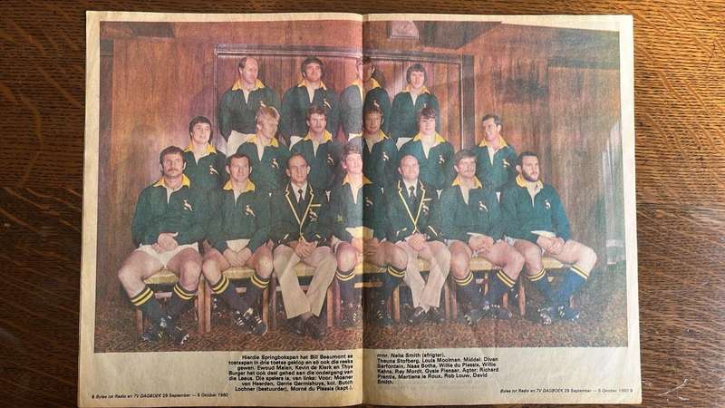 1980 Springboks Pen Picture Poster & Commemorative Magazine, details below