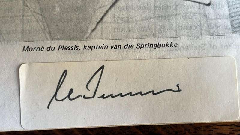 1975 1st Test South Africa vs France in Bloemfontein Signed Programme, details below