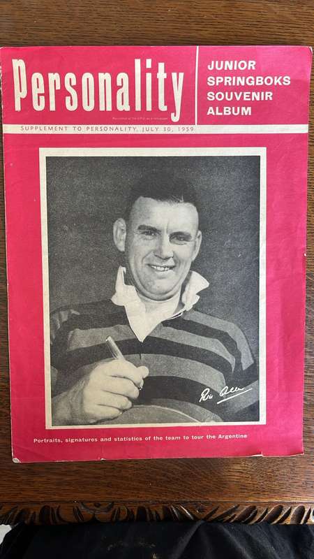 1959 Junior Springboks Souvenir Album, details below