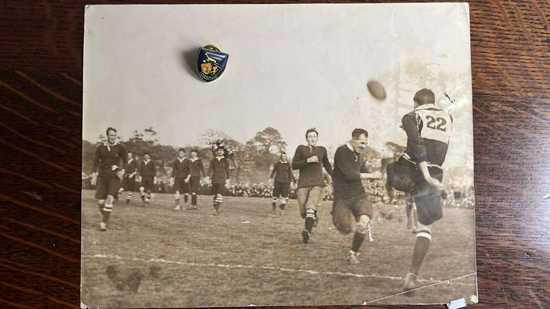 1912 Springboks vs Llanelly Original Action Photo with Pin, details below