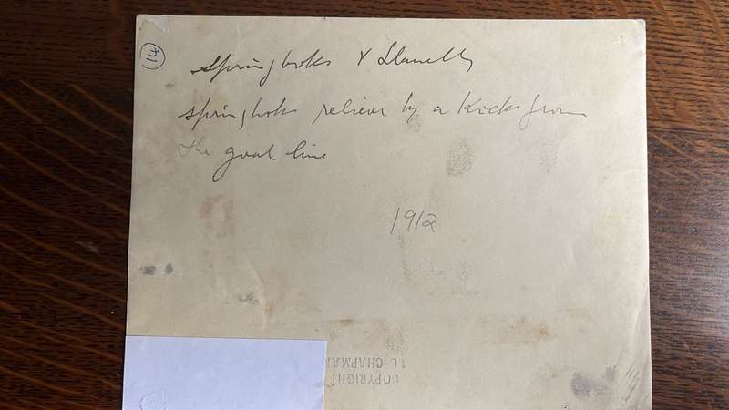 1912 Springboks vs Llanelly Original Action Photo with Pin, details below