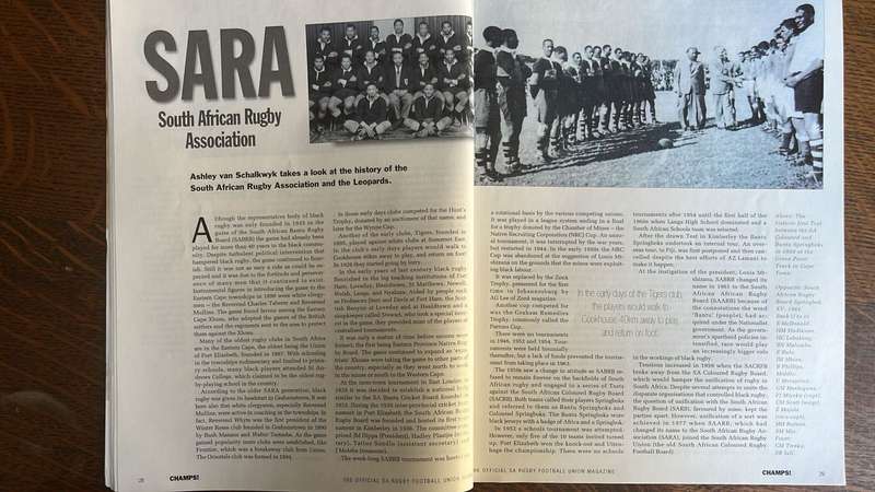 2000 Champs! - The Official SA SARU Magazine, Collectors Edition, details below