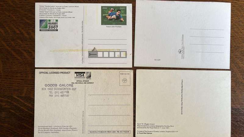 Rugby World Cup Postcards - Pack of 4, details below