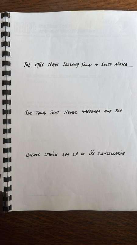 1985 New Zealand Tour That Never Happened Documents, details below