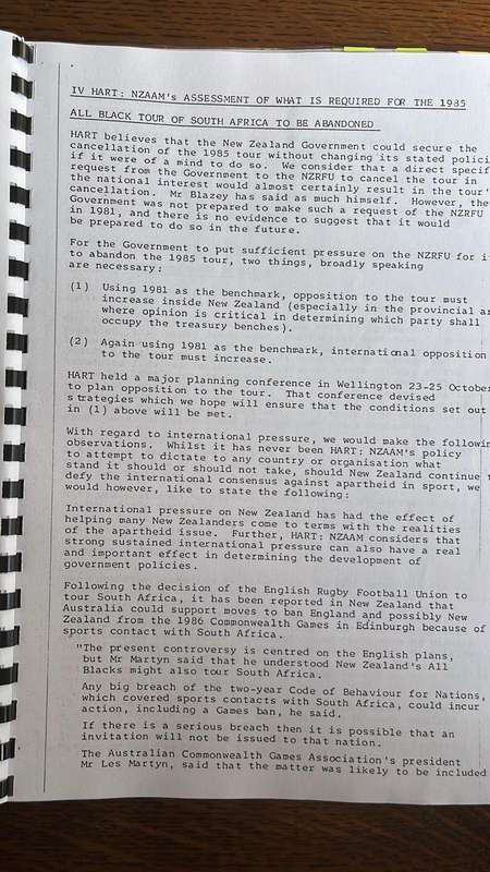 1985 New Zealand Tour That Never Happened Documents, details below