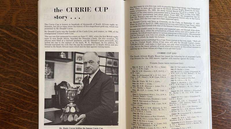 1968 SA Rugby Year Book, details below