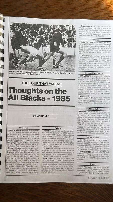 1985 New Zealand Tour That Never Happened Documents, details below