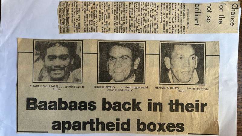 1979 South African Barbarians 1st Mixed Race Squad International Tour Ephemera, details below
