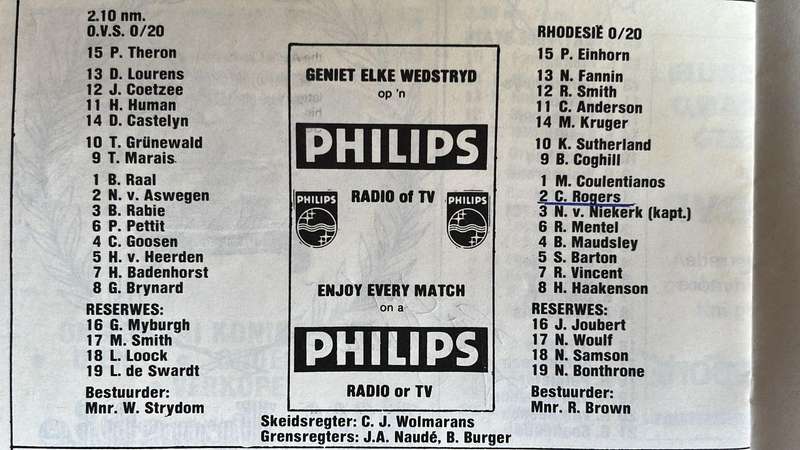 1990 Western Province vs Transvaal at Newlands Baumgarten Signed Programme, details below
