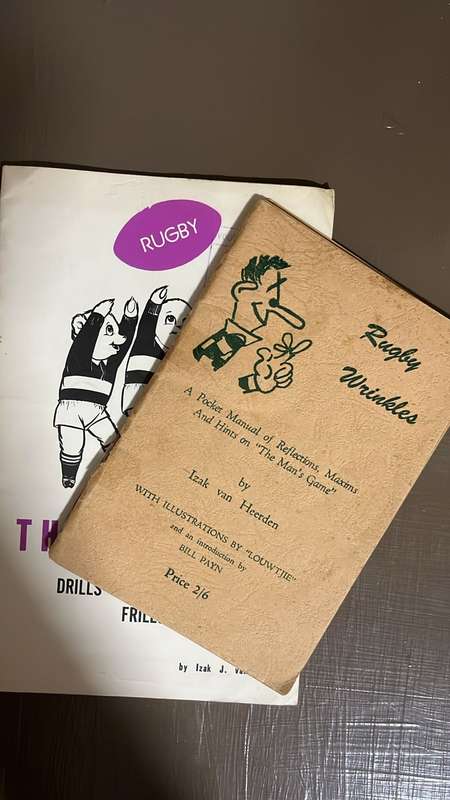 2 Brochures by Izak van Heerden - 1 Price - Rugby Wrinkles & The Line Out, details below