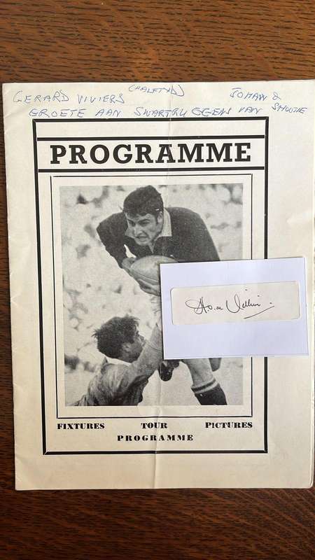 1969 Springbok Tour to Britain & Ireland Brochure & Original Signature, details below