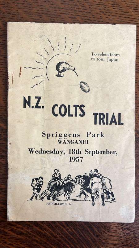 1957 N.Z. Colts Trials & 1961 All Blacks vs South Island XV Programmes, details below