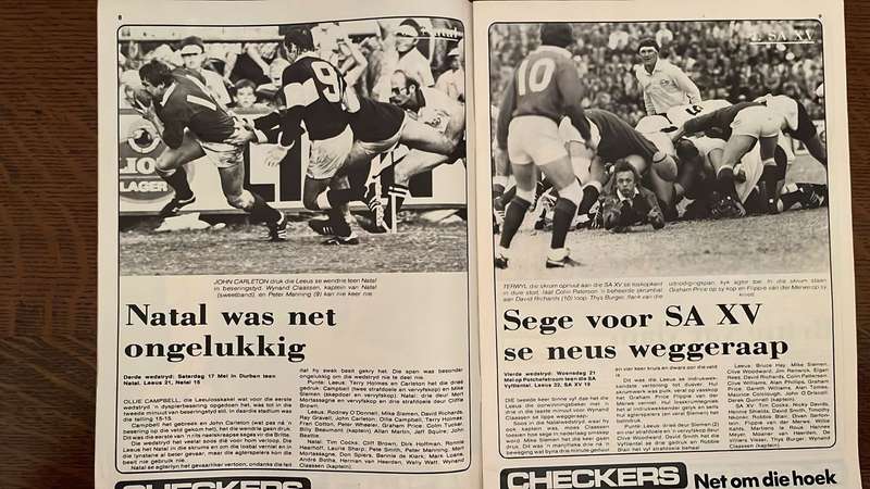 1980 British Lions Tour to South Africa Commemorative Brochure, details below