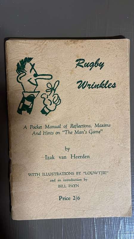 2 Brochures by Izak van Heerden - 1 Price - Rugby Wrinkles & The Line Out, details below