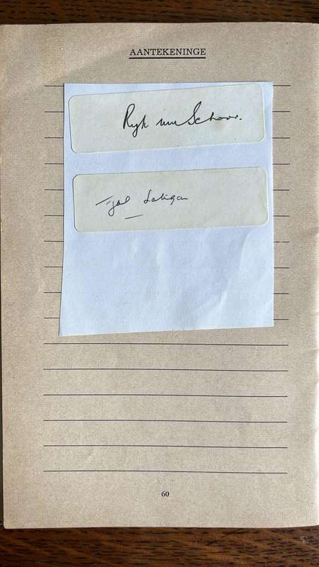 1891-1953 'n Kort Geskiedenis van Springbok Rugby, Signed, details below