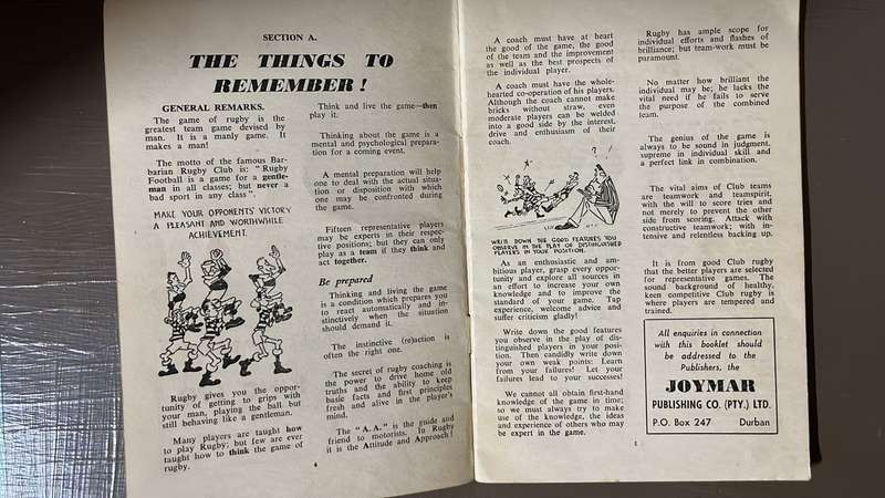 2 Brochures by Izak van Heerden - 1 Price - Rugby Wrinkles & The Line Out, details below