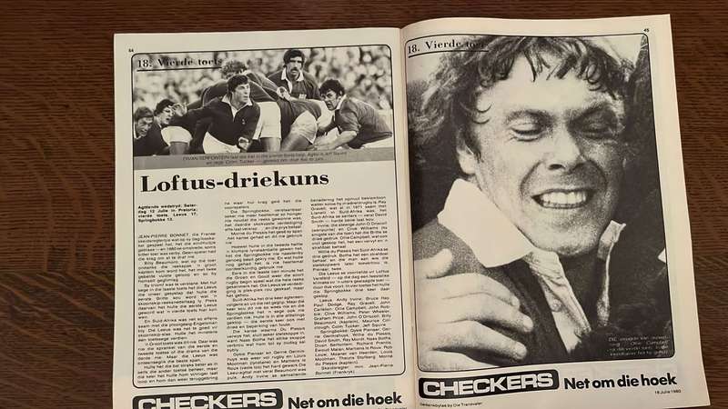 1980 British Lions Tour to South Africa Commemorative Brochure, details below