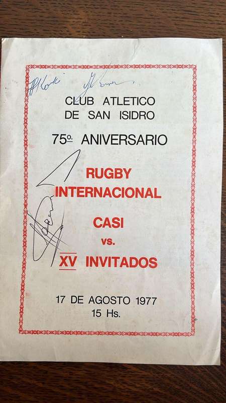 1977 Historical Programme - Casi vs Invitation XV Signed Programme, details below