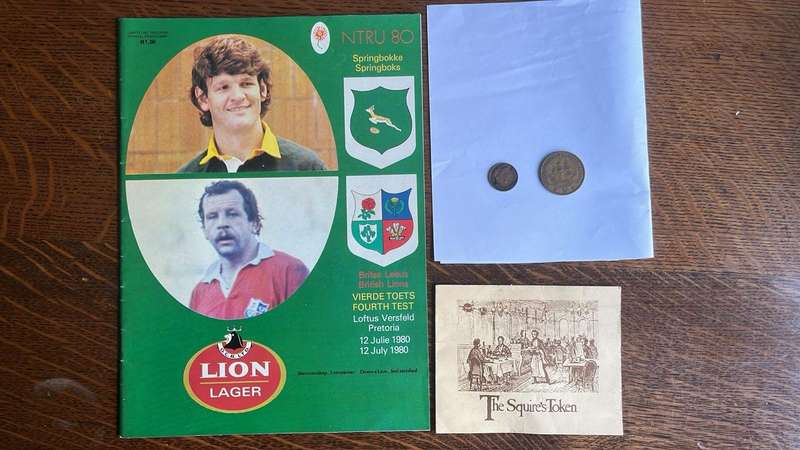 1980 Springboks vs British Lions 4th Test at Loftus Programme & An Unusual Ephemera, see bellow