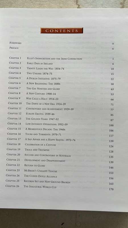 Irish Rugby 1874-1999 A History by Edmund van Esbeck, details below