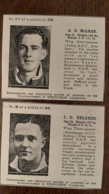 Rare Springbok Cigarette Cards, details below