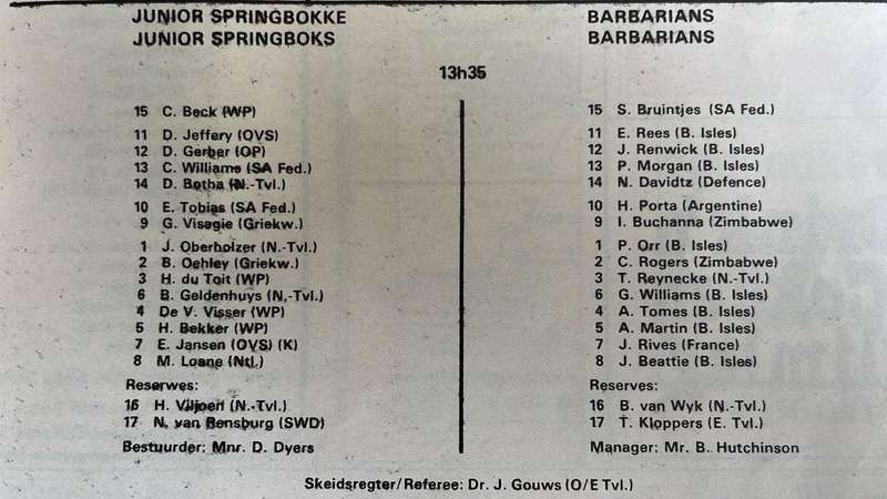1980 Springboks vs British Lions 4th Test at Loftus Programme & An Unusual Ephemera, see bellow