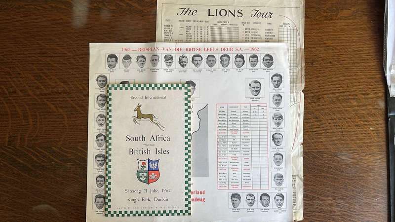 1962 South Africa vs British Isles at Kings Park Programme & Itinerary Maps x 2, details below