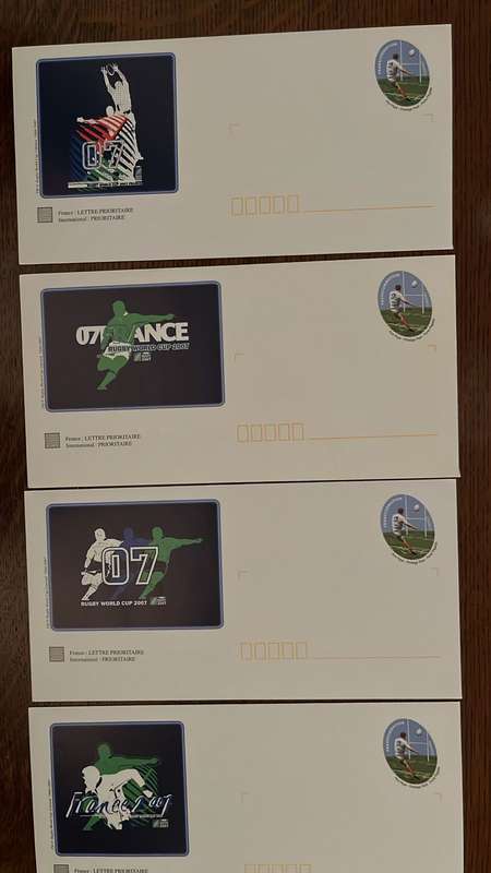 Rugby World Cup 2007 First Day Covers, details below