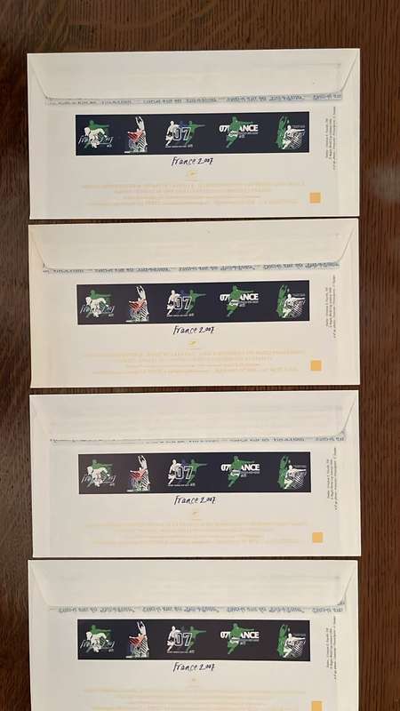 Rugby World Cup 2007 First Day Covers, details below
