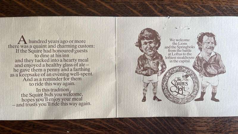 1980 Springboks vs British Lions 4th Test at Loftus Programme & An Unusual Ephemera, see bellow