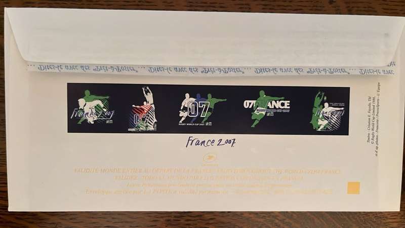 Rugby World Cup 2007 First Day Covers, details below