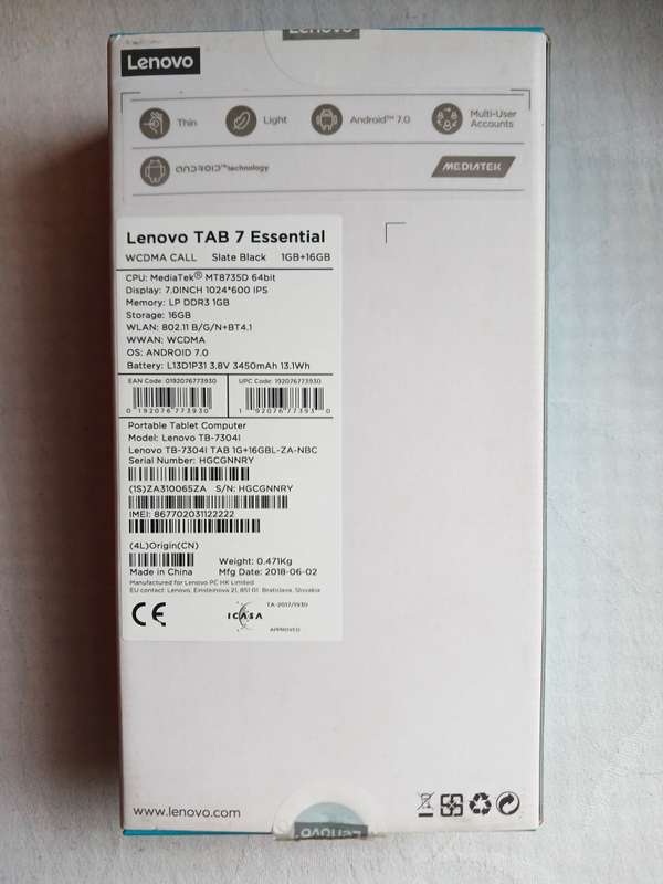 LENOVO TAB 7 ESSENTIAL TABLET