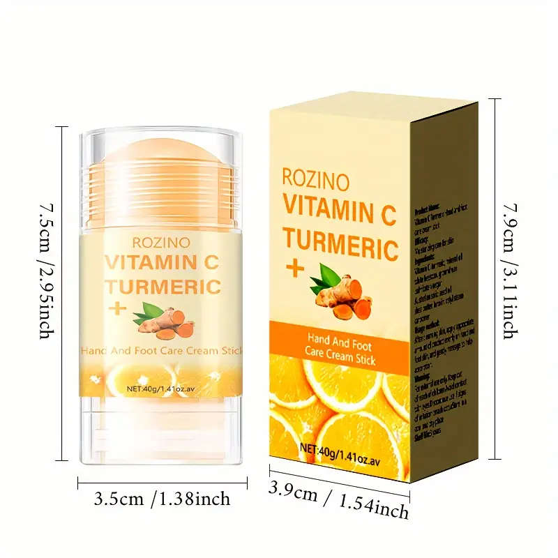 Turmeric & Vitamin C Hand & Foot Cream, 40G - Deep Moisture For Dry Skin, All-Skin Types, Hypoallerg