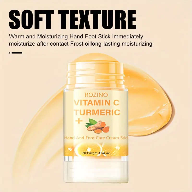 Turmeric & Vitamin C Hand & Foot Cream, 40G - Deep Moisture For Dry Skin, All-Skin Types, Hypoallerg